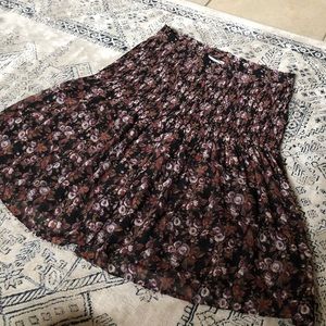 Floral midi skirt